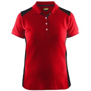 Blåkläder 3390-1050 Dames Poloshirt Piqué Rood/Zwart