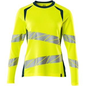 Mascot - 19091-771 - Dames T-shirt - Hi-Vis Geel/Donkerpetrol - Lange Mouwen