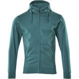 Mascot - Crossover Capuchontrui met Rits - Petrol - Katoen