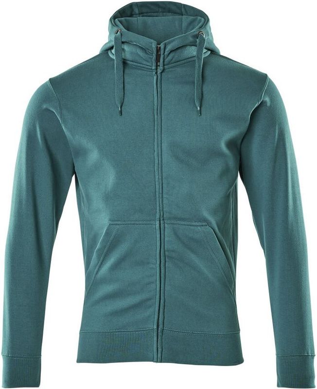 Mascot - Crossover Capuchontrui met Rits - Petrol - Katoen