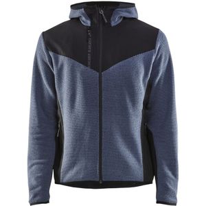 Blåkläder 5940-2536 Gebreid jack met softshell Gevoelloos blauw/Donkerblauw maat XS