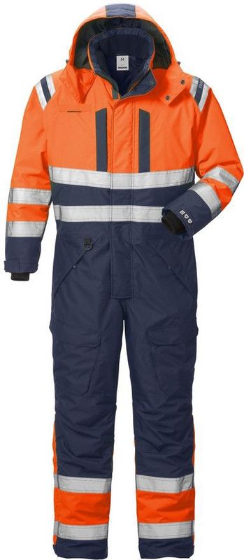 Fristads High vis Airtech® winteroverall klasse 3 8015 GTT Hi-Vis oranje/marineblauw maat L