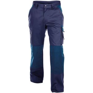 Dassy Boston Tweekleurige werkbroek met kniezakken Marineblauw/Korenblauw 300gr
