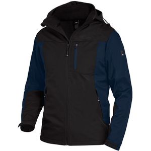 FHB Jannik Softshell-Jack Marineblauw-Zwart maat M