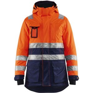 Blåkläder 4472-1987 Dames High Vis winter parka Oranje/Marineblauw