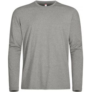 Clique Basic Active-T Ls Heren Grijsmelange