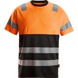 Snickers 2535 High-Vis Klasse 1 T-Shirt Zwart/High-Vis Oranje