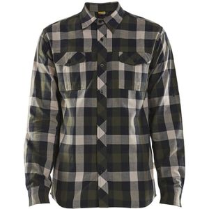 Blåkläder 3299-1152 Overhemd flanel Groen/Zwart maat L