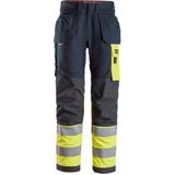 Snickers 6276 ProtecWork, Werkbroek met Holsterzakken, High-Vis Klasse 1 - Donker Blauw/High Vis