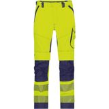 Dassy Odessa Zomer hogezichtbaarheidsbroek met kniezakken Fluogeel/Marineblauw maat 42