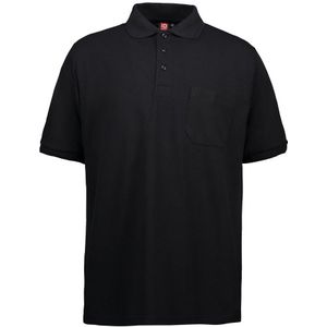 Pro Wear ID 0520 Mens' Classic Polo Shirt Pocket Black