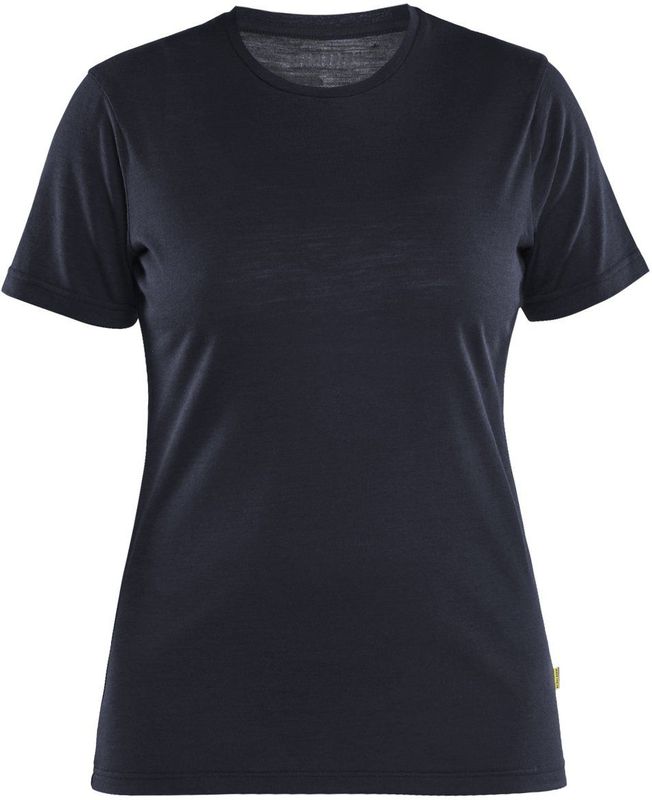 Blåkläder 3537-1743 Dames T-shirt merinowol Donker marineblauw maat L