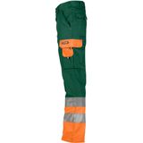Dassy - Omaha - Hogezichtbaarheidsbroek - Flessengroen/Fluo-Oranje - 245gr