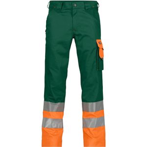 Dassy Omaha Hogezichtbaarheidsbroek Flessengroen/Fluo-Oranje 245gr maat 66