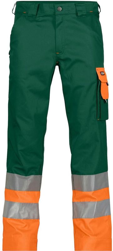 Dassy - Omaha - Hogezichtbaarheidsbroek - Flessengroen/Fluo-Oranje - 245gr