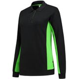 Tricorp 302002 Polosweater Bicolor Dames Zwart/Lime