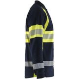 Blåkläder 3438-1741 Multinorm polo piqué lange mouw Marine/High Vis Geel maat 4XL