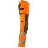 Mascot Accelerate Safe Broek met spijkerzakken 19031-711 - hi-vis oranje/mosgroen