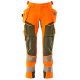 Mascot Accelerate Safe Broek met spijkerzakken 19031-711 - hi-vis oranje/mosgroen