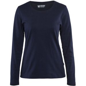 Blåkläder 3301-1032 Dames T-shirt met lange mouw Marineblauw