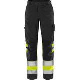 Fristads High vis Green broek dames klasse 1 2652 GPLU Hi-Vis Geel/Zwart maat 42