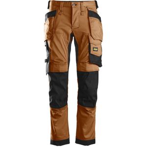 Snickers 6241 AllroundWork Stretch Werkbroek met Holsterzakken Bruin/Zwart maat 252