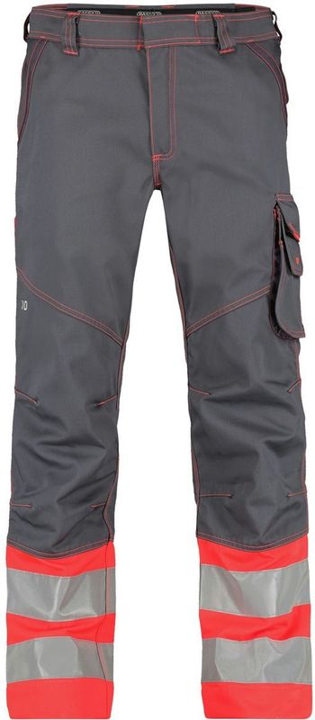 Dassy Phoenix Hogezichtbaarheidsbroek Cementgrijs/Fluorood maat 42