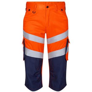 F. Engel 6544 Safety Light 3/4 Trouser Repreve Orange/Blue Ink maat 46