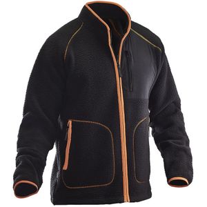 Jobman 5161 Pile Jacket Heren Zwart/Oranje