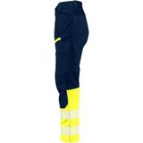 Projob 6538 Dames Signalisatie Stretchbroek En Iso 20471 Klasse 1 Dames Geel/Marine maat C34