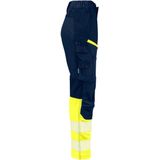 Projob 6538 Dames Signalisatie Stretchbroek En Iso 20471 Klasse 1 Dames Geel/Marine maat C34