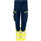 Projob 6538 Dames Signalisatie Stretchbroek En Iso 20471 Klasse 1 Dames Geel/Marine maat C34