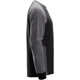 Snickers - 2840 - Sweatshirt - Zwart/Staalgrijs - Katoen-Polyester