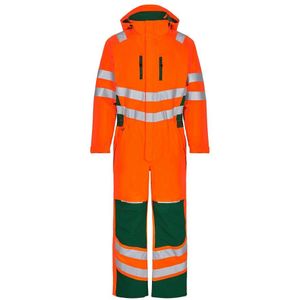 F. Engel 4946 Safety Winter Boiler Suit Orange/Green