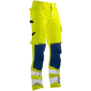Jobman 2378 Hi-Vis Service Trousers Geel/Navy maat C50