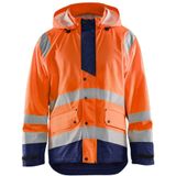 Blåkläder 4327-2005 Regenjas High Vis Level 3 Oranje/Marineblauw