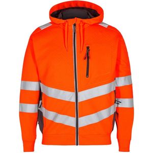 F. Engel 8025 Safety Sweat Cardigan Orange/Anthracite