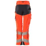 Mascot 19078-511 Dames Broek met kniezakken Hi-Vis Rood/Donkermarine