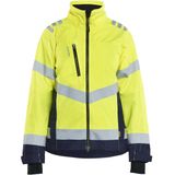 Blåkläder 4761-1977 Dames High Vis Shell Jack High Vis Geel/Marineblauw maat L