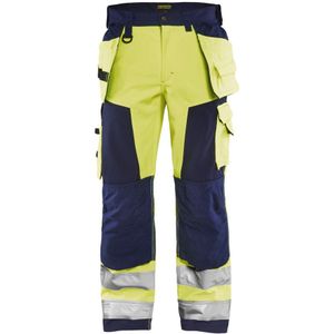 Blåkläder 1567-2517 Softshell broek High Vis klasse 2 Geel/Marineblauw