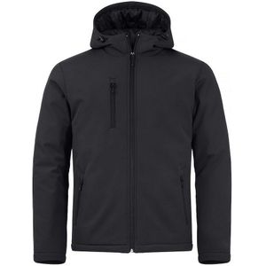 Clique Padded Hoody Softshell Zwart maat L