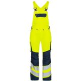 F. Engel 3543 Safety Ladies Bib Overall Repreve Yellow/Blue Ink