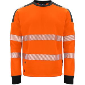Projob 6108 Signalisatiesweater Ronde Hals En Iso 20471 Klasse 3 Heren Oranje/Zwart