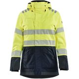 Blåkläder 4449-1532 Multinorm Dames Shelljack High Vis Geel/Marineblauw maat L