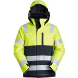 Snickers 1163 ProtecWork Isolerend Jack met Capuchon High-Vis Klasse 3 High-Vis Geel/Marineblauw maat XS