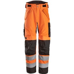 Snickers 6630 High-Vis Klasse 2 Waterproof 37.5® 2-laags Licht gewatteerde Werkbroek High-Vis Oranje/Zwart maat M