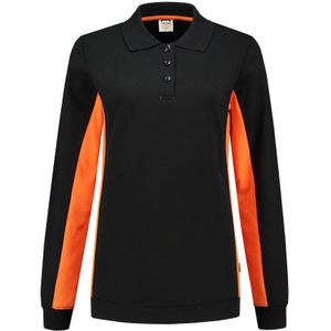 Tricorp 302002 Polosweater Bicolor Dames Zwart/Oranje