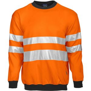 Projob 6101 Sweatshirt Ronde Hals - ISO 20471 Klasse 3 Oranje/Zwart