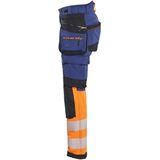 Blåkläder 7025-1648 Dames High Vis werkbroek 4-weg stretch Marineblauw/Oranje maat C34
