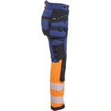 Blåkläder 7025-1648 Dames High Vis werkbroek 4-weg stretch Marineblauw/Oranje maat C34